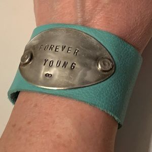 Recycled Leather & Spoon Bracelet!